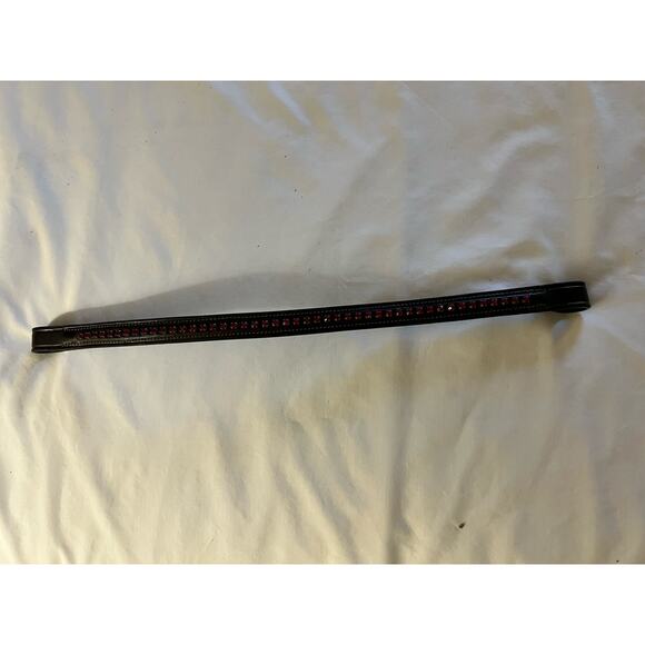 English Bridle brow band red gems - Picture 5 of 7